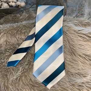 Sean John Tri-Blue/Off-white Silk Tie